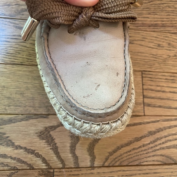 TOD’S Leather Lace Loafer Espadrille Shoes - Picture 3 of 16